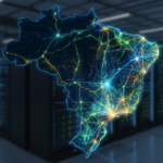 Complexo de Data Centers no Brasil com servidores de última geração e infraestrutura de TI moderna.