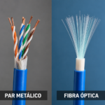 Comparação entre par metálico e fibra óptica para transmissão de dados